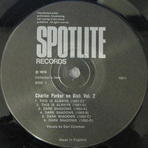 Charlie Parker - Charlie Parker On Dial Volume 2 (minty) 1974 - Quarantunes