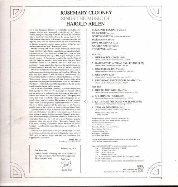 Rosemary Clooney - Rosemary Clooney Sings The Music Of Harold Arlen 1983 - Quarantunes