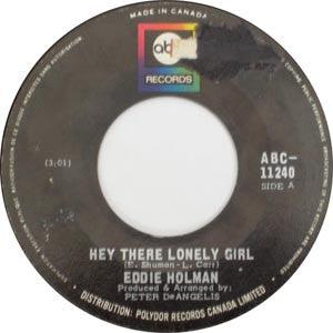Eddie Holman - Hey There Lonely Girl - 1969 - Quarantunes