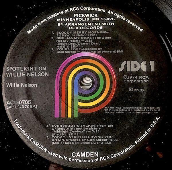 Willie Nelson - Spotlight On Willie Nelson 1975 - Quarantunes