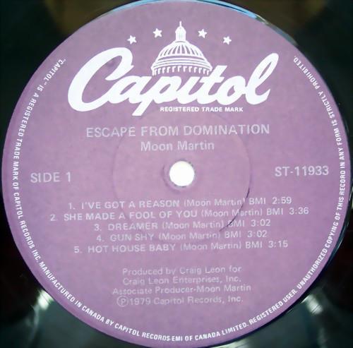 Moon Martin - Escape From Domination 1979 - Quarantunes