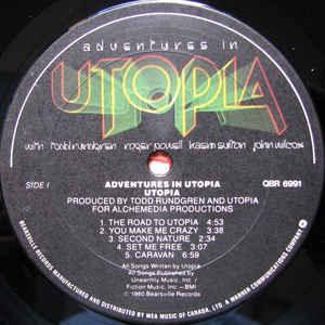 Utopia - Adventures In Utopia 1980 - Quarantunes