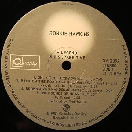 Ronnie Hawkins - A Legend In His Spare Time 1981 - Quarantunes
