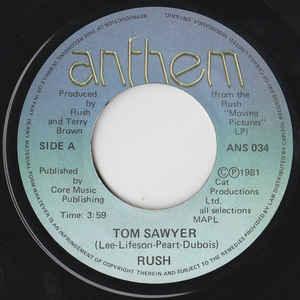 Rush - Tom Sawyer / Witch Hunt 1981 - Quarantunes