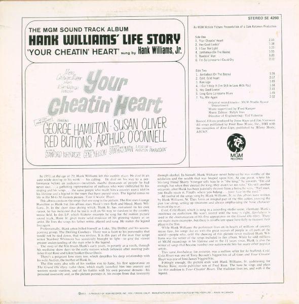 Hank Williams Jr. - Your Cheatin' Heart (Original Motion Picture Sound Track) 1973 - Quarantunes