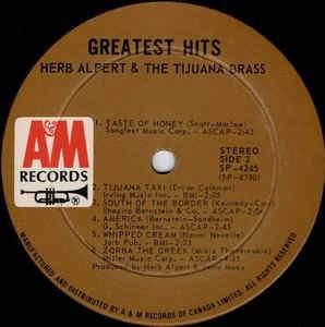 Herb Alpert & The Tijuana Brass - Greatest Hits 1970 - Quarantunes