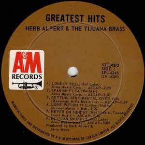 Herb Alpert & The Tijuana Brass - Greatest Hits 1970 - Quarantunes