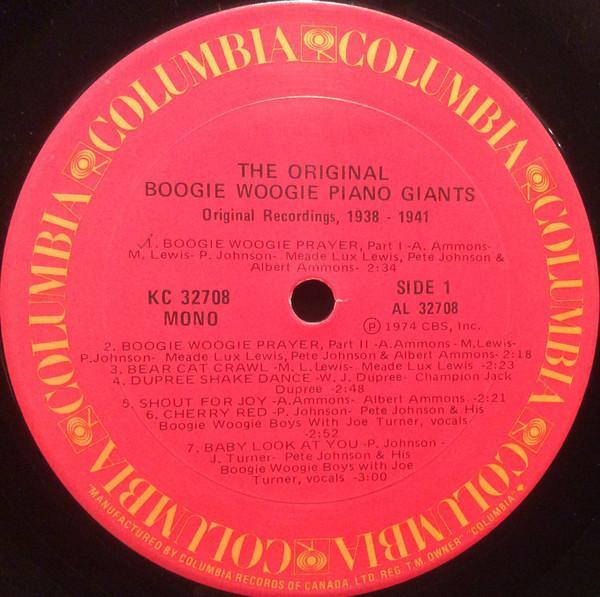 Various - The Original Boogie Woogie Piano Giants 1974 - Quarantunes