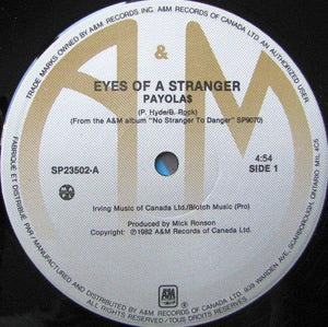 Payola$ - Eyes Of A Stranger 1982 - Quarantunes