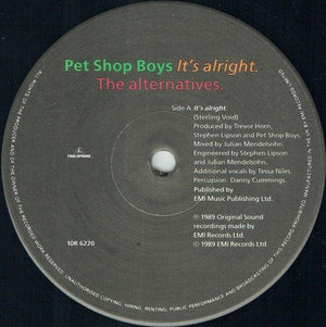 Pet Shop Boys - It's Alright (The Alternatives) 1989 - Quarantunes