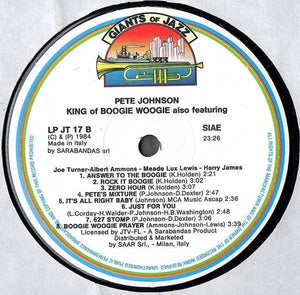 Pete Johnson - King Of Boogie Woogie 1984 - Quarantunes